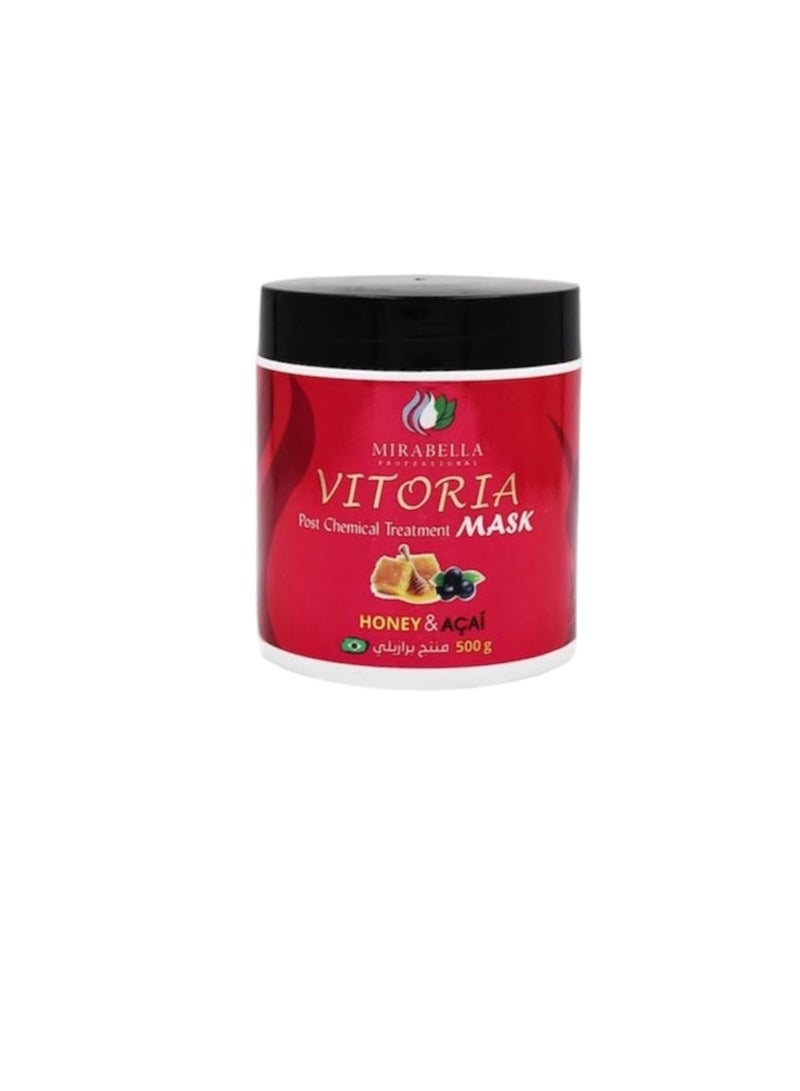Mirabella Vittoria Professional Cream Care Hair Mask with Organic Sweet Almond Oil Hair Care Nourishing Hair 500g - Image 1