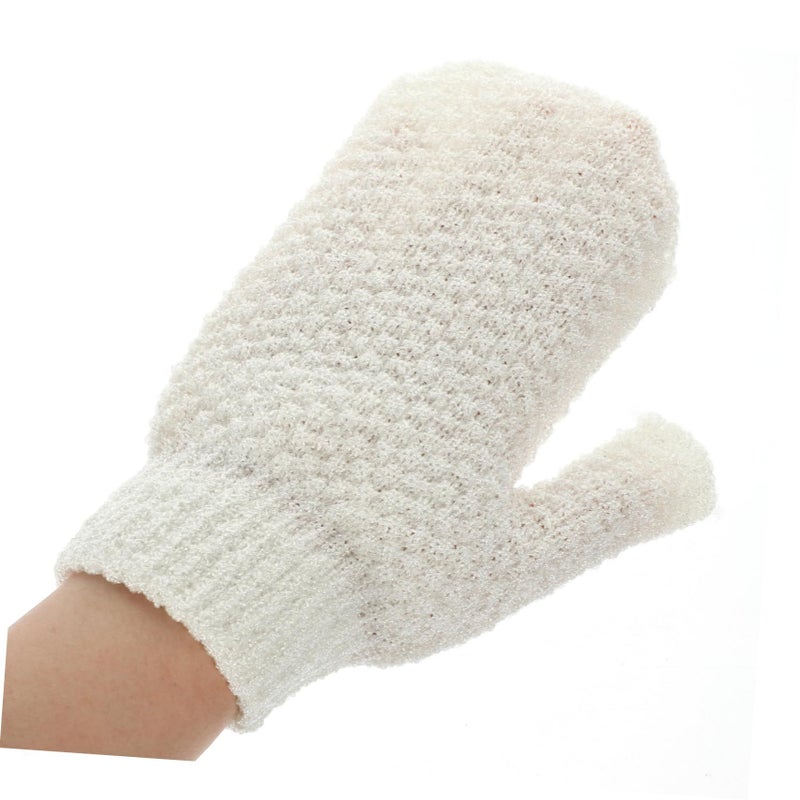 White Exfoliating Shower Mittens Soft Bath Gloves For Gentle Skin Scrubbing And Rich Foaming - Image 4
