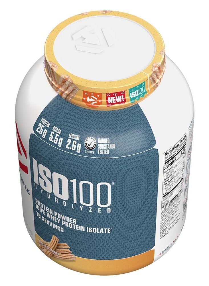 ديماتيز ISO 100 بروتين مصل اللبن المعزول المحلل، بنكهة القرفة، 5 رطل – بروتين سريع الامتصاص لنمو العضلات والتعافي - Image 2