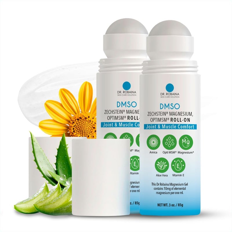 Dr Robaina DMSO RollOn  QuickAbsorbing Skin Care with Arnica Magnesium Aloe Vera and Vitamin E  NonGreasy Formula for Muscle  Joint Comfort  Made in The USA  3 oz - Image 1