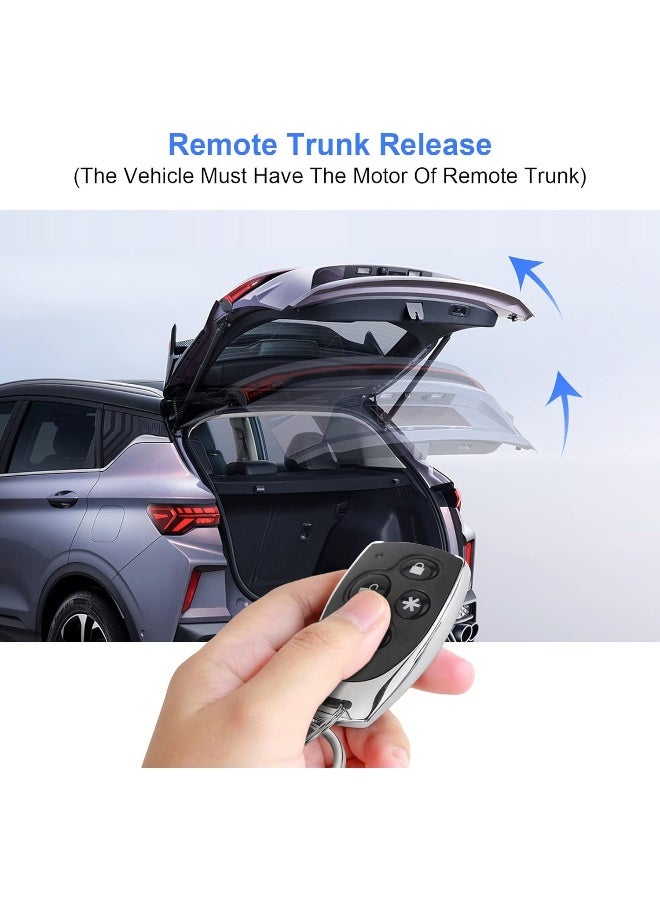 Estink Car Alarm Security System, Universal Anti-Theft Device Car Alarm Security Protection System Car Keyless Entry System with 2 Remote Controls Car Horn Siren Alarm, DC12V ±3V - Image 4