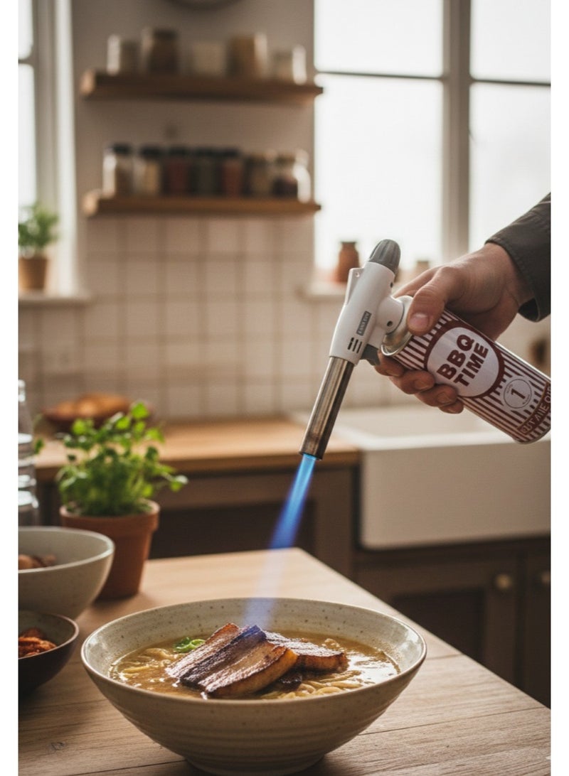 BBQ TIME Flame Gun Butane Blow Torch Lighter | Adjustable Flame Gas Torch | Portable Kitchen Flame Gun for Cooking, BBQ, Baking, Welding & DIY Use - Image 3
