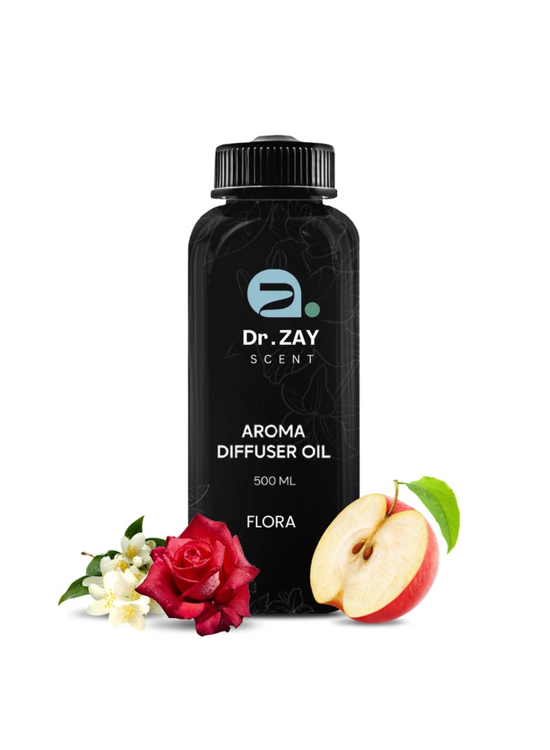 ﺩﻱ ﺍﺭ ﺯﺍﻳﺴﻴﻨﺖ Dr Zay Scent Diffuser Aroma - FLORA (500ML) | Notes of Apple, Rose, White Musk | Perfect for Offices, Homes, Shops, Hotel Rooms | Made in the UK  - Image 1