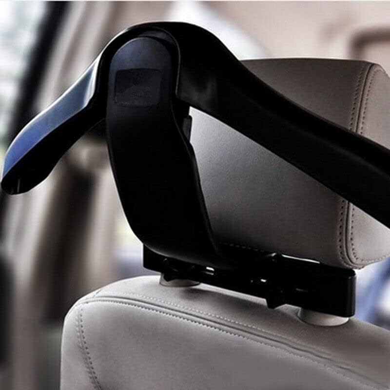 Gladnes Gladnes Plastic MultiPurpose Car Coat Seat Headrest Coat Clothes Jackets Suits Shirts Hanger Hook Holder Rack Seat Headrest Hanger for Blazer Coat Jackets Suits Shirts HookBlack  - Image 3