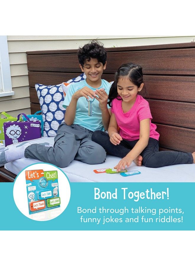 Let’S Chat 31 Conversation Starters Cards For Kids, Grab And Go Travel Card Games In Car, Airplanes, Talk, Think, Joke Cards Ages 4+ - Image 4