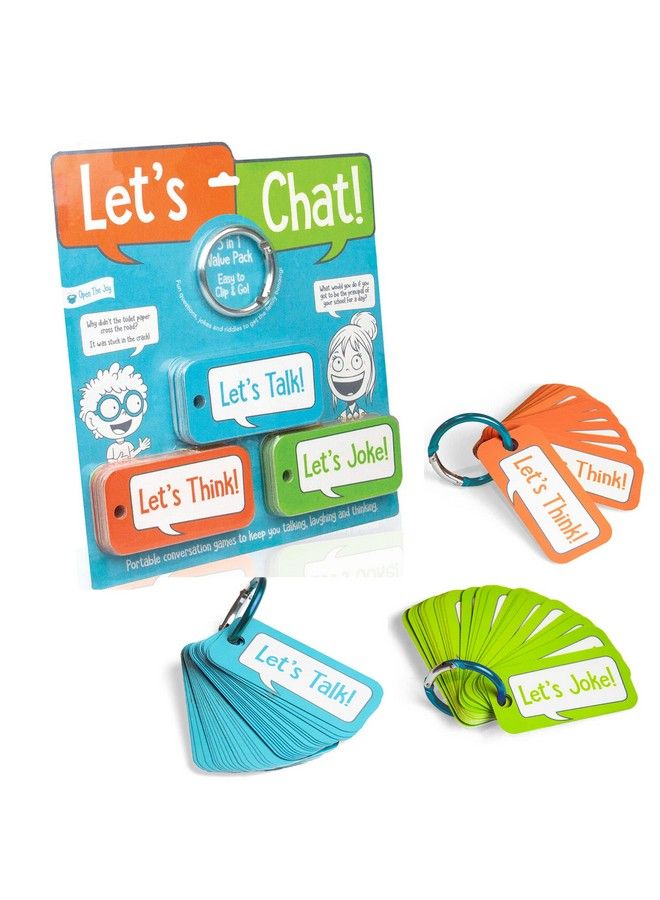 Let’S Chat 31 Conversation Starters Cards For Kids, Grab And Go Travel Card Games In Car, Airplanes, Talk, Think, Joke Cards Ages 4+ - Image 2