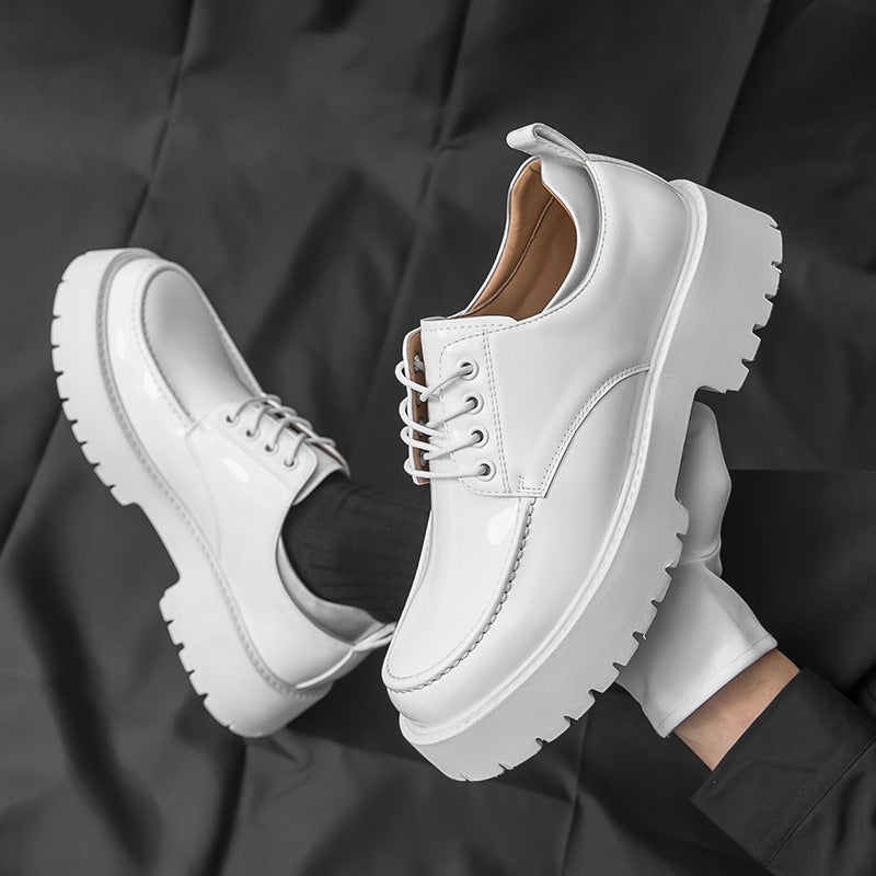 Leather Shoes For Men, Men'S Derby Shoes, British Style Thick-Soled Large Leather Shoes, Hairstyle, One Pair For Delivery - Image 2