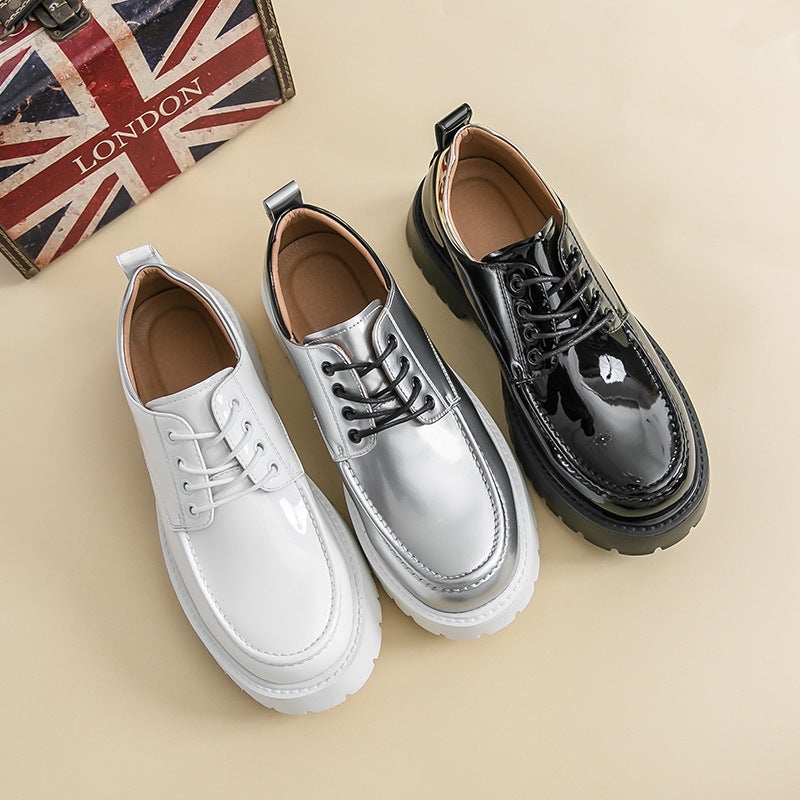 Leather Shoes For Men, Men'S Derby Shoes, British Style Thick-Soled Large Leather Shoes, Hairstyle, One Pair For Delivery - Image 5