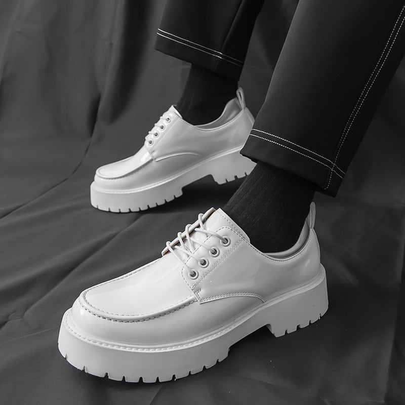 Leather Shoes For Men, Men'S Derby Shoes, British Style Thick-Soled Large Leather Shoes, Hairstyle, One Pair For Delivery - Image 1