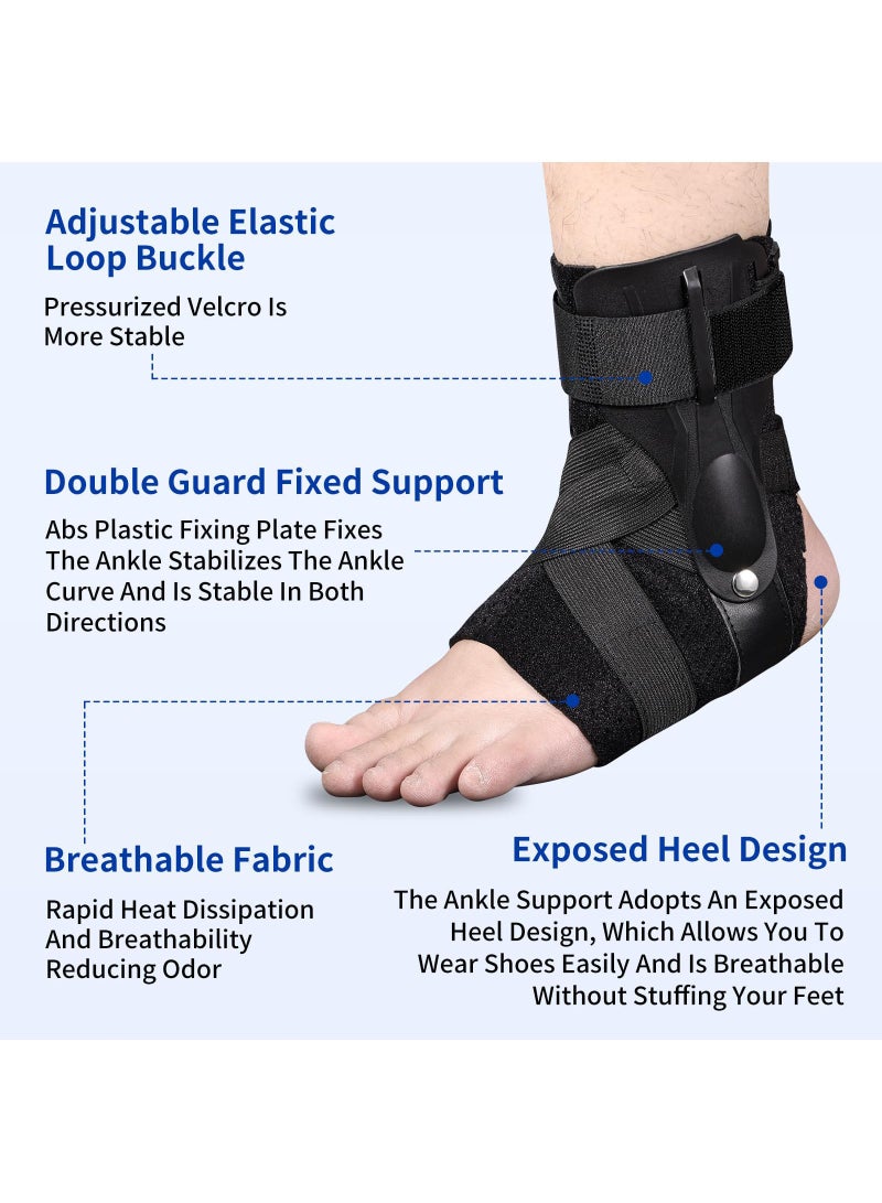 Generic Ankle support,ankle stability support,lace-up ankle support,suitable for running,basketball,volleyball,rehabilitation training(L)  - Image 2