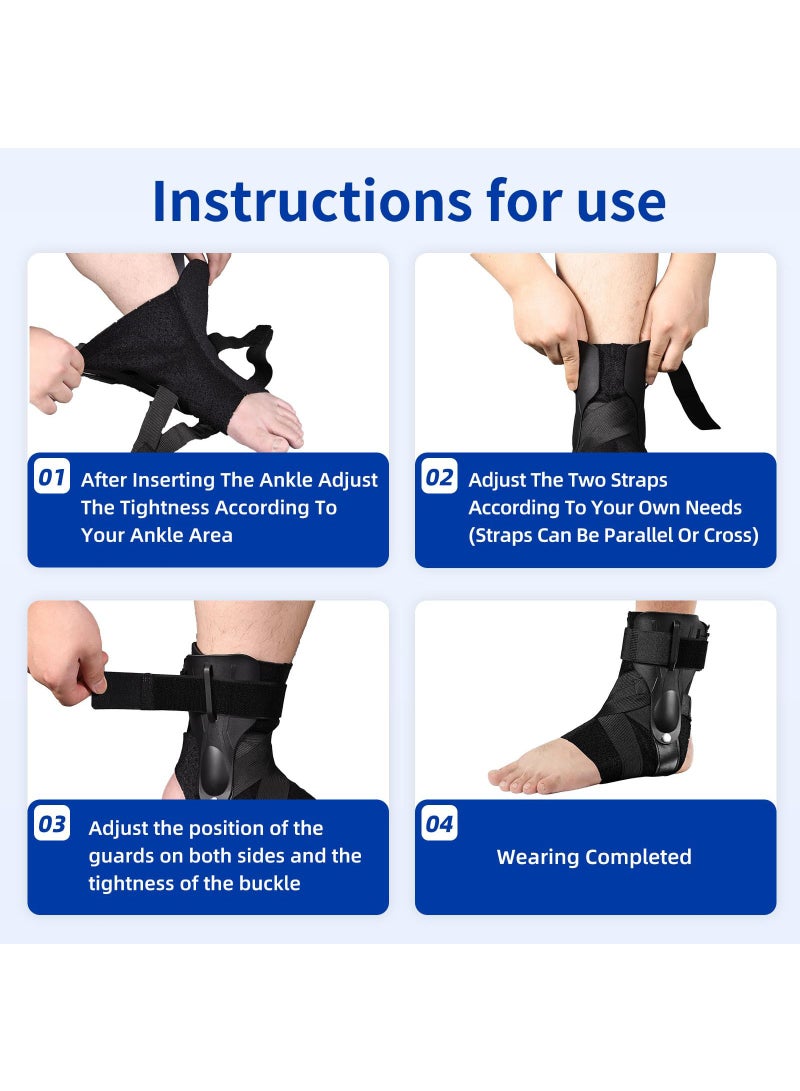 Generic Ankle support,ankle stability support,lace-up ankle support,suitable for running,basketball,volleyball,rehabilitation training(L)  - Image 3