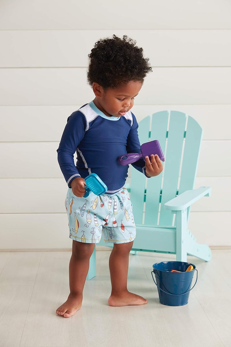 MudPie Baby-Boys Fishing Lure Swim Trunks - Image 2