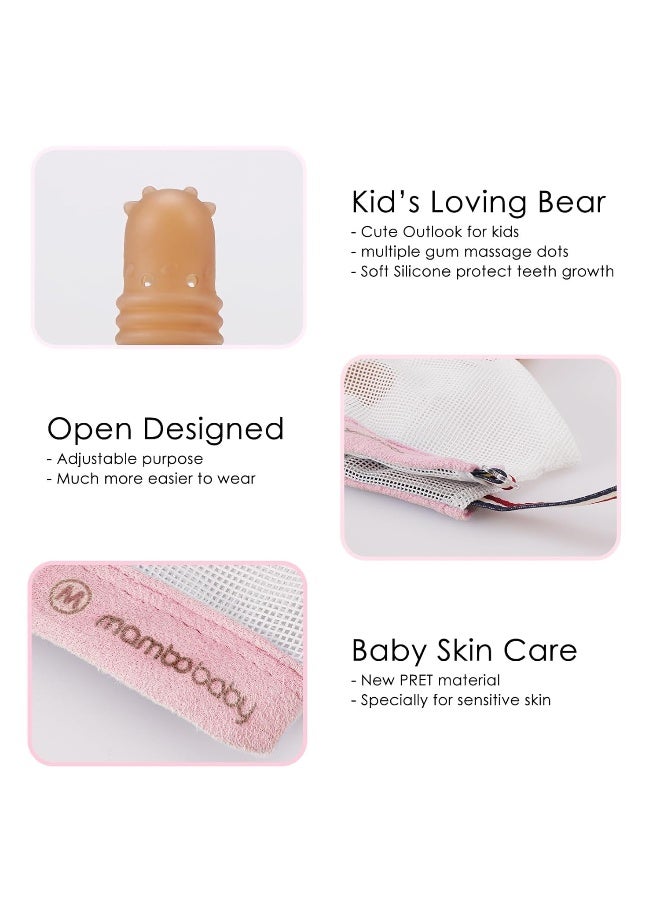 Elfzone Elfzone Thumb Sucking Stop for Kids - 1-2 Years Old - Silicone Finger Guard for Thumb Sucking with Breathable Mesh Adjustable Thumb Sucking Treatment Kit for 12 Months (Pink, Large) - Image 4