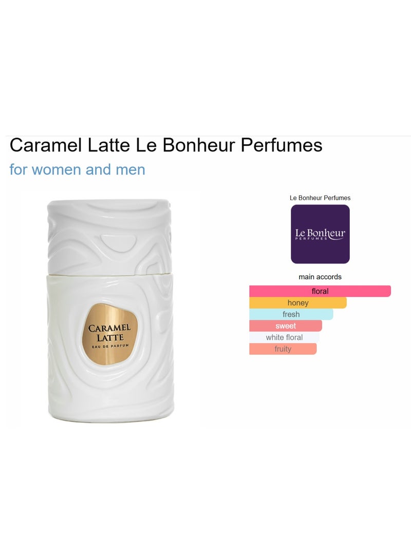 Le Bonheur Perfumes Caramel Latte - EDP -  For Unisex - 100ml - Image 2