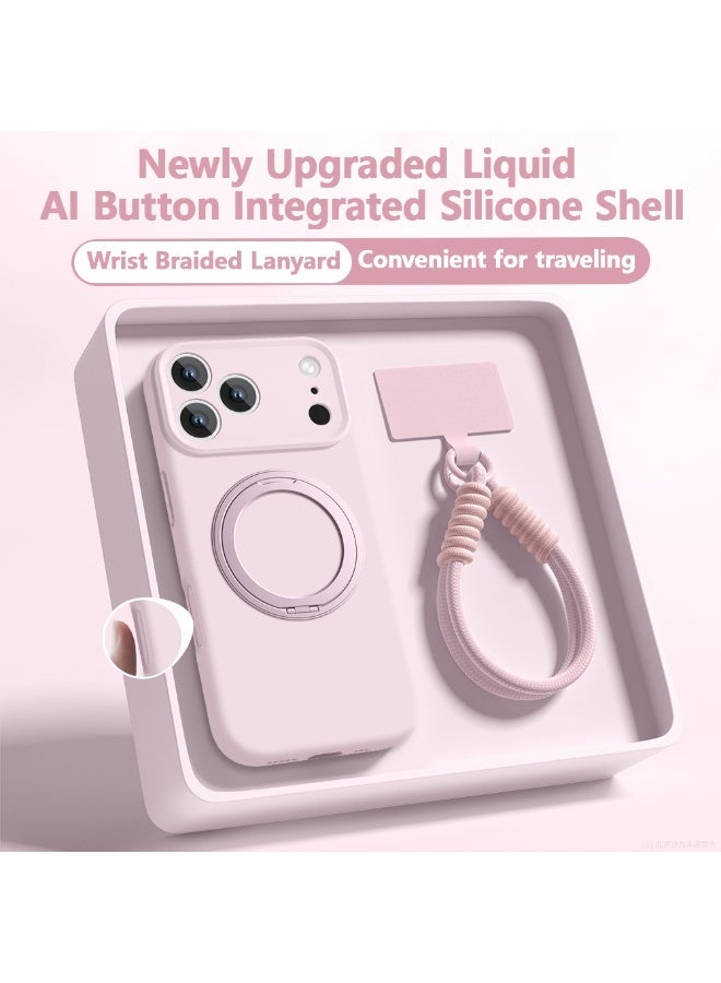 حبل تعليق للهاتف متوافق مع آيفون 17، حامل دوار من السيليكون السائل يغطي الهاتف بالكامل، غطاء ناعم مقاوم للصدمات - Image 1