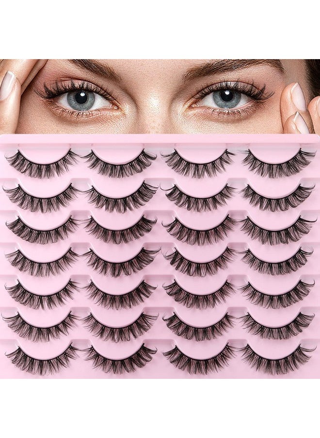زانلو فلاي - Russain Strip Lashes D Curl الرموش الصناعية مظهر طبيعي رموش عين القطة الناعمة التي تشبه ملحقات الرموش حزمة رموش ثلاثية الأبعاد - Image 1