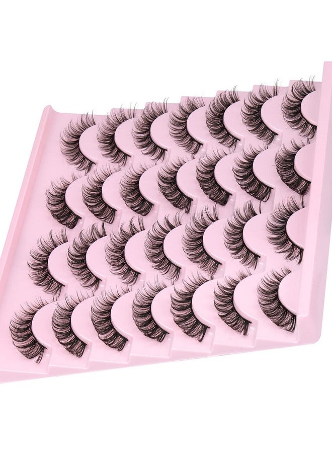 زانلو فلاي - Russain Strip Lashes D Curl الرموش الصناعية مظهر طبيعي رموش عين القطة الناعمة التي تشبه ملحقات الرموش حزمة رموش ثلاثية الأبعاد - Image 1