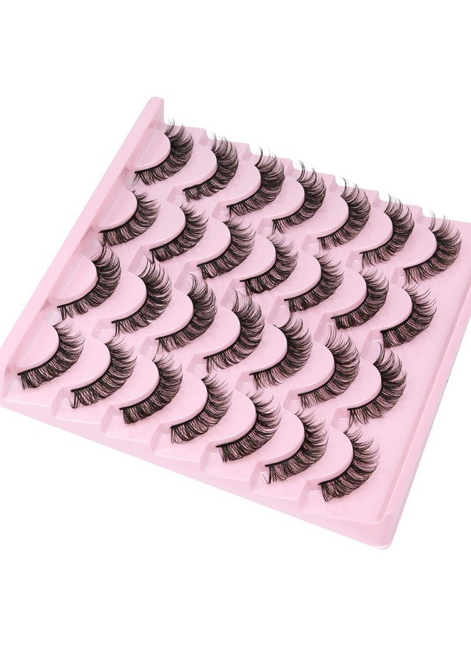 زانلو فلاي - Russain Strip Lashes D Curl الرموش الصناعية مظهر طبيعي رموش عين القطة الناعمة التي تشبه ملحقات الرموش حزمة رموش ثلاثية الأبعاد - Image 1