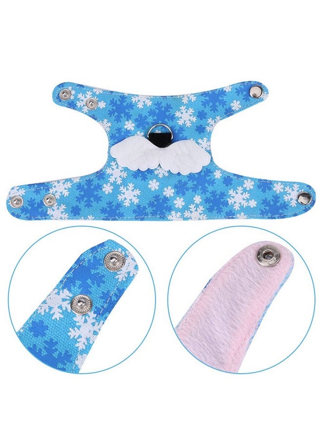 فديت سترة سنجاب من Fdit Pet، سترة كرتونية مع مقود لحيوان النمس، سنجاب شينشيلا، حيوانات صغيرة للمشي (أزرق فاتح) - Image 2