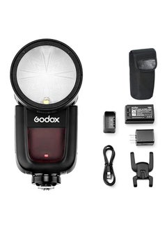 Godox Godox V1 V1-N V1N Round Head Camera Flash for Nikon Flash Speedlight Speedlite Light,76Ws 2.4G 1/8000 HSS,480 Full Power Shots,1.5s Recycle Time,2600mAh Li-ion Battery,10 Levels LED Modeling Lamp  - Image 2