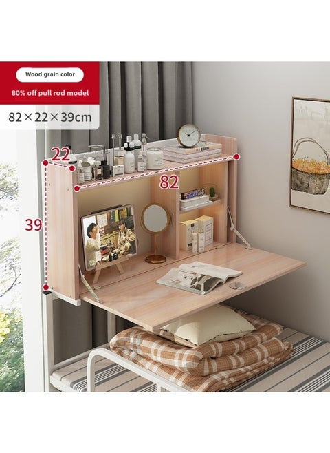 Student Dormitory Bed Study Table Desk Computer Desk Notebook Hanging Study Table Bookshelf Upper And Lower Bunk Storage-Color:1107 Dormitory Computer Desk Wood Grain