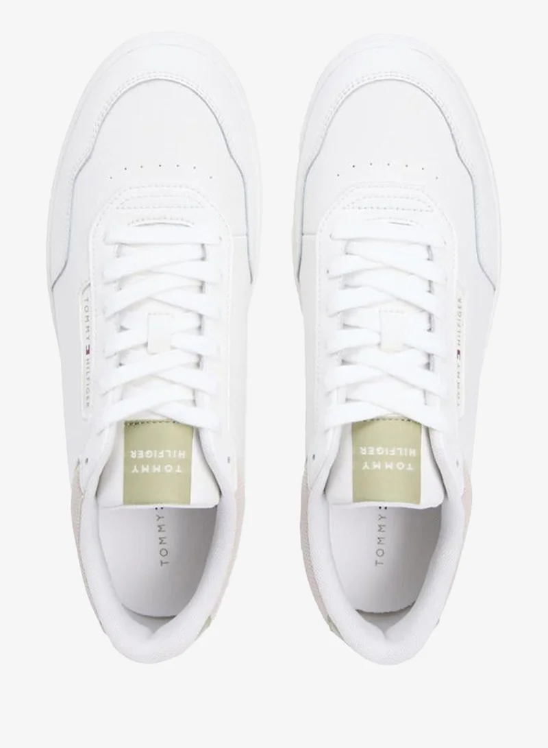 Tommy Hilfiger Ecru Fine Cleat Basketball Sneakers With Leather for Men | Best Price UAE