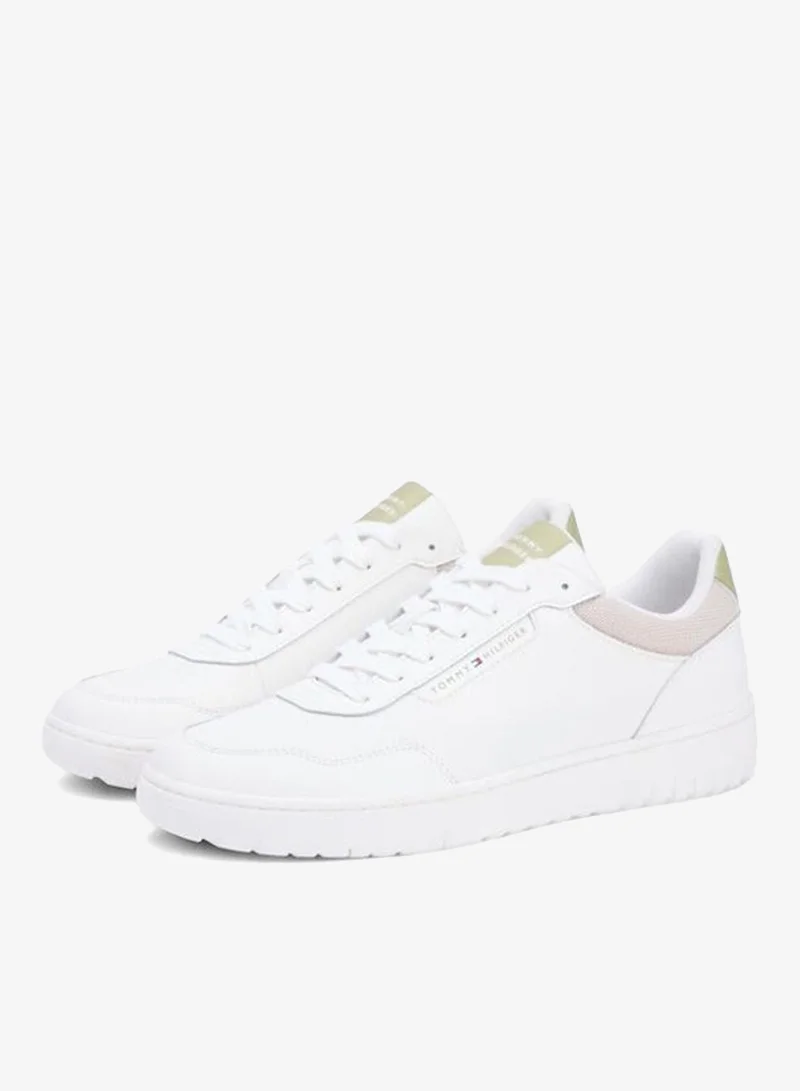Tommy Hilfiger Ecru Fine Cleat Basketball Sneakers With Leather for Men | Best Price UAE