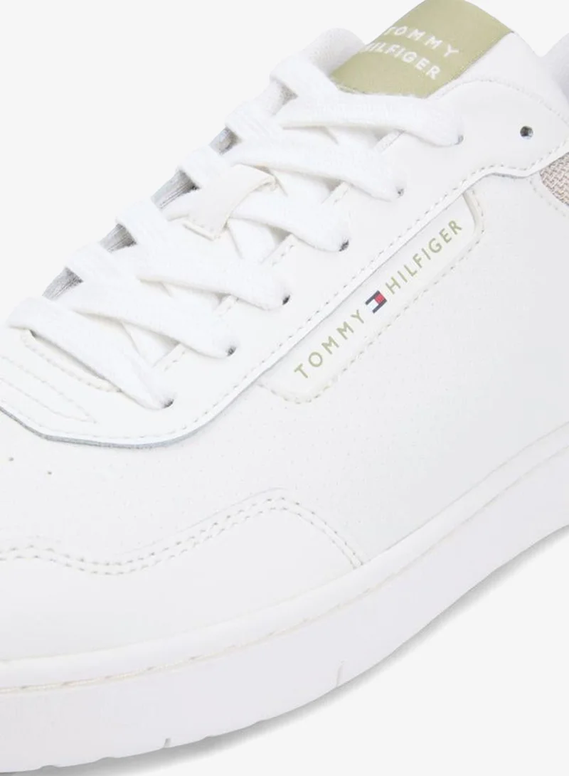 Tommy Hilfiger Ecru Fine Cleat Basketball Sneakers With Leather for Men | Best Price UAE