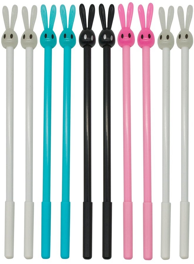 Maydahui 20 PCS Rabbit Rollerball Pen Cute Cartoon Animal Bunny Pens Long Ears Black Gel Ink Smooth Writing for School Party Easter - Image 1