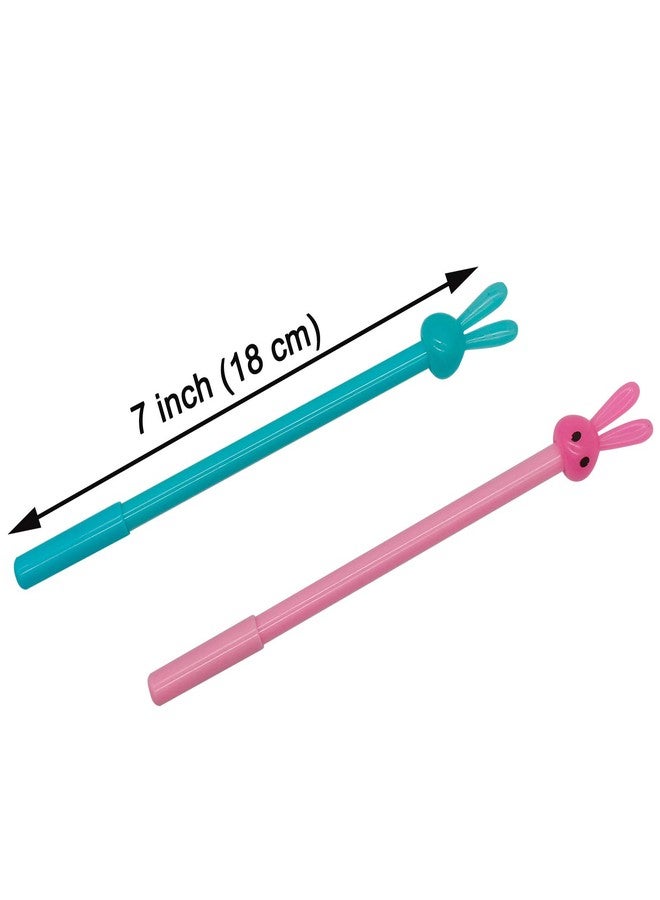 Maydahui 20 PCS Rabbit Rollerball Pen Cute Cartoon Animal Bunny Pens Long Ears Black Gel Ink Smooth Writing for School Party Easter - Image 2