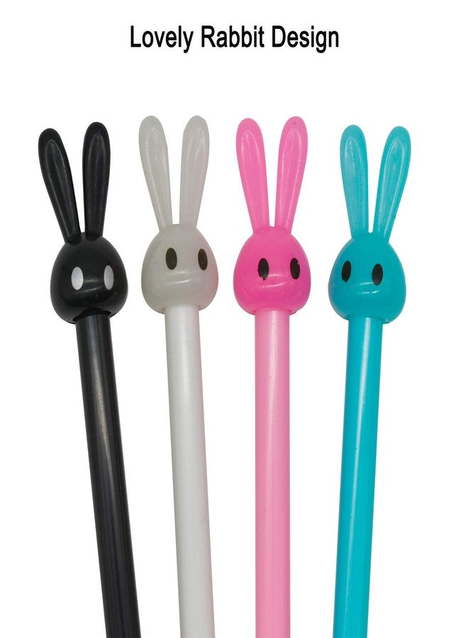 Maydahui 20 PCS Rabbit Rollerball Pen Cute Cartoon Animal Bunny Pens Long Ears Black Gel Ink Smooth Writing for School Party Easter - Image 3