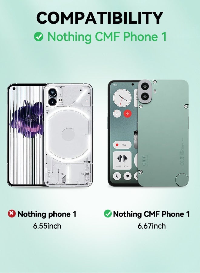 بشكل مختصر غلاف جهاز Nothing CMF Phone 1: هيكل خلفي من البولي كربونات الصلب + إطار من TPU المرن، تصميم شفاف بلوري رفيع وخفيف الوزن، حماية ضد الصدمات والانزلاق ومقاوم للاصفرار. - Image 3