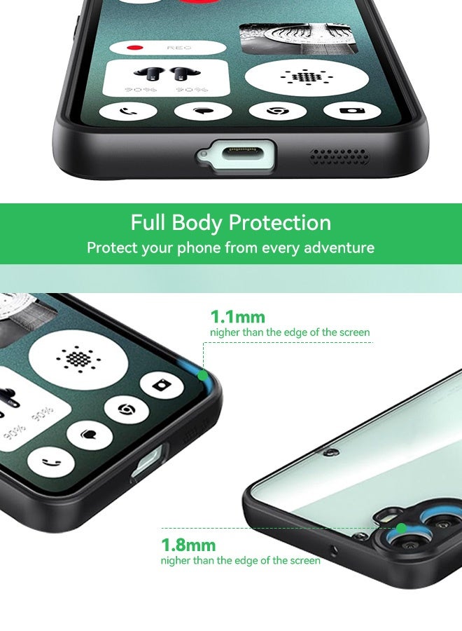 بشكل مختصر غلاف جهاز Nothing CMF Phone 1: هيكل خلفي من البولي كربونات الصلب + إطار من TPU المرن، تصميم شفاف بلوري رفيع وخفيف الوزن، حماية ضد الصدمات والانزلاق ومقاوم للاصفرار. - Image 5