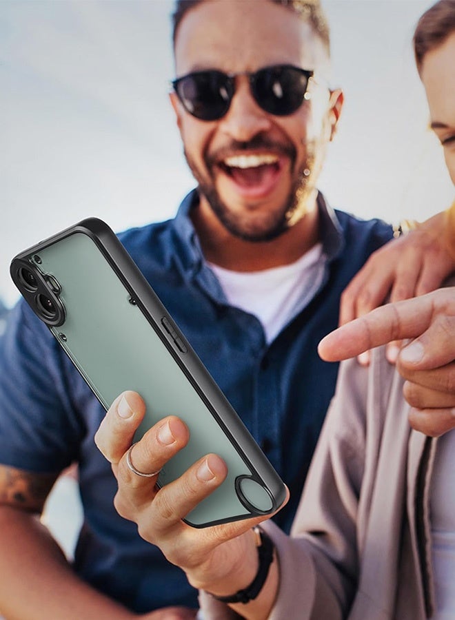 بشكل مختصر غلاف جهاز Nothing CMF Phone 1: هيكل خلفي من البولي كربونات الصلب + إطار من TPU المرن، تصميم شفاف بلوري رفيع وخفيف الوزن، حماية ضد الصدمات والانزلاق ومقاوم للاصفرار. - Image 2