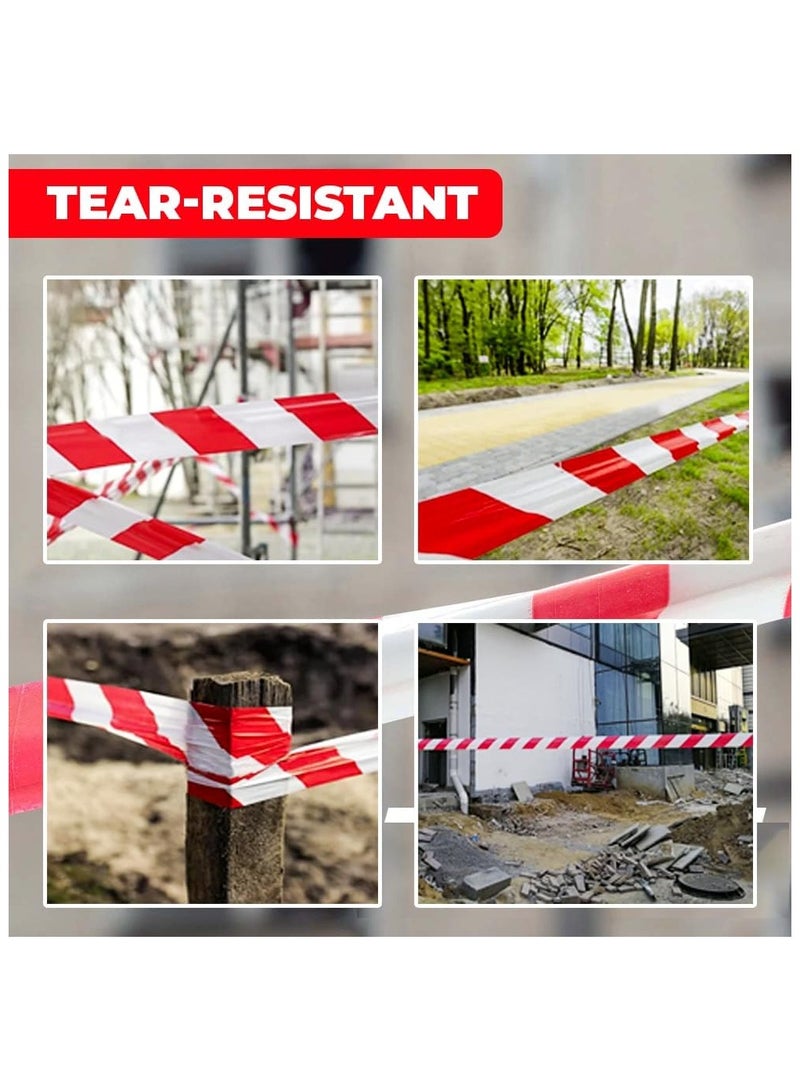 BERRY Berry Red & White Non-Adhesive Barrier Tape – 3-inch x 200m Caution Tape Roll for Cordoning Off Areas  - Image 4