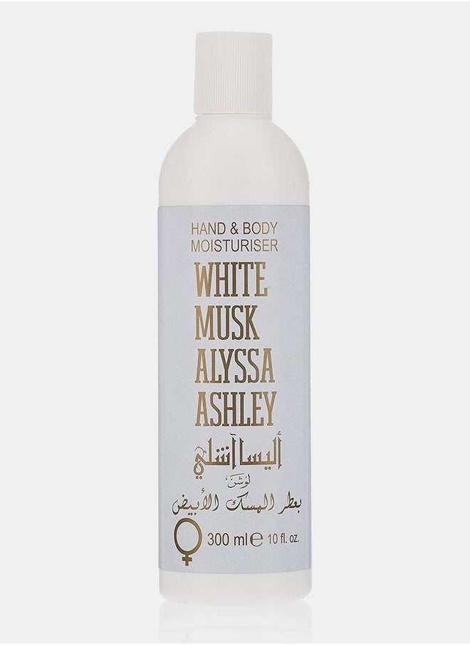 ALYSSA ASHLEY White Musk Hand & Body Moisturiser Lotion 300ml  - Image 1