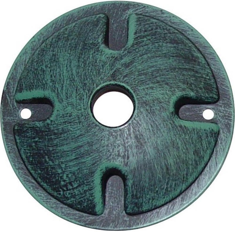 Nuvo Lighting SF76667 One Light Die Cast Aluminum Durable Outdoor Landscape Lighting Security Flood Mounting Plate Antique Verdi 1 Light Mounting Plate - Image 4