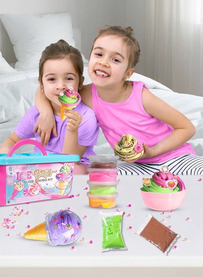 SIMDOW Ice Cream Slime Kit for Girls, Amazing Ice Cream Slime Making Kit to Make Butter Slime, Cloud Slime & Foam Slimes – Stress Relief Party Favors & Great Gift Idea - Image 5