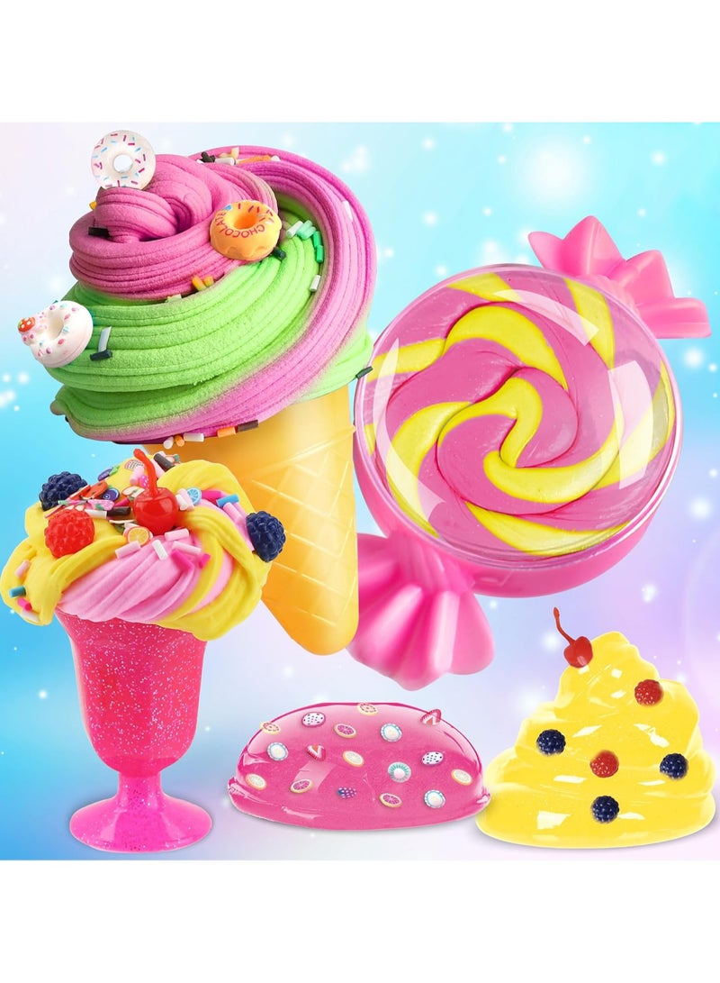 SIMDOW Ice Cream Slime Kit for Girls, Amazing Ice Cream Slime Making Kit to Make Butter Slime, Cloud Slime & Foam Slimes – Stress Relief Party Favors & Great Gift Idea - Image 3