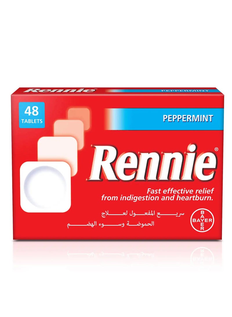 RENNIE - Rennie Fast Effective Antacids chewable tab 48 - Image 1