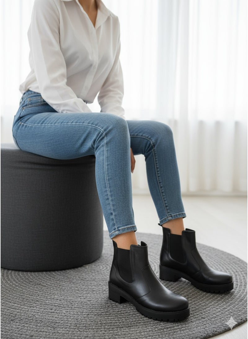 Vbranda Half boots Chelsea with durable modern design BO-1-BLACK L - Image 1