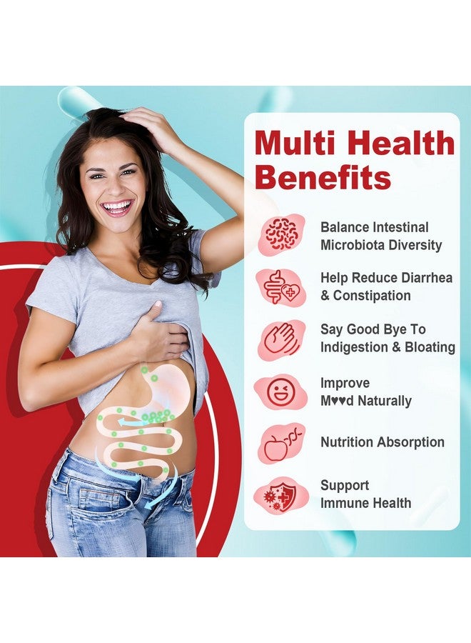 NEVISS Probiotic + Prebiotic Gummies for Adults & Kids 4+ (Made in USA), Sugar Free Chewable 50 Billion CFUs w/Fiber, Vitamin B1 B2 D3 & Zinc, for Digestive & Gut Health, Boost Microflora Diversity, 60 Cts - Image 5