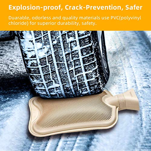 Fythao Hot Water Bottle Rubber with Soft Cover (2 Liter) Hot Water Bag for Cramps, Pain Relief, Removable Hot Cold Pack Hot Water Bed Warmer - Image 5