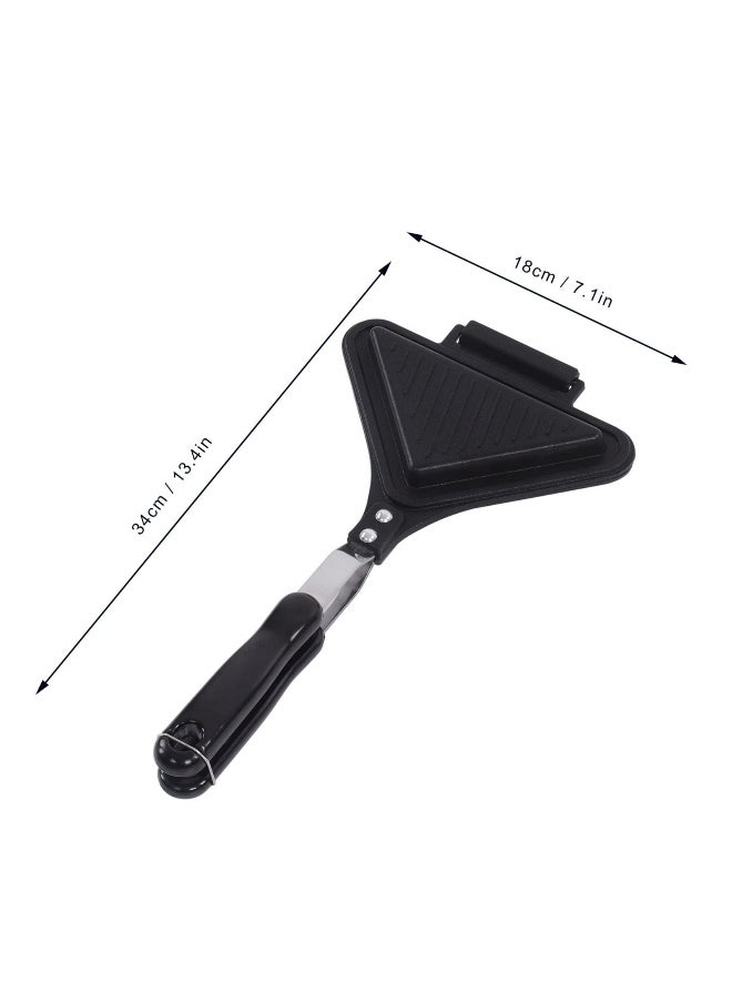 Generic - Double Sided Frying Pan, Triangle Shape Sandwich Pan,Grilled Cheese Maker Nonstick Sandwich Maker Flip Grill Pan For Breakfast Toast Panini Waffle, Aluminum Alloy Cookware - Image 1