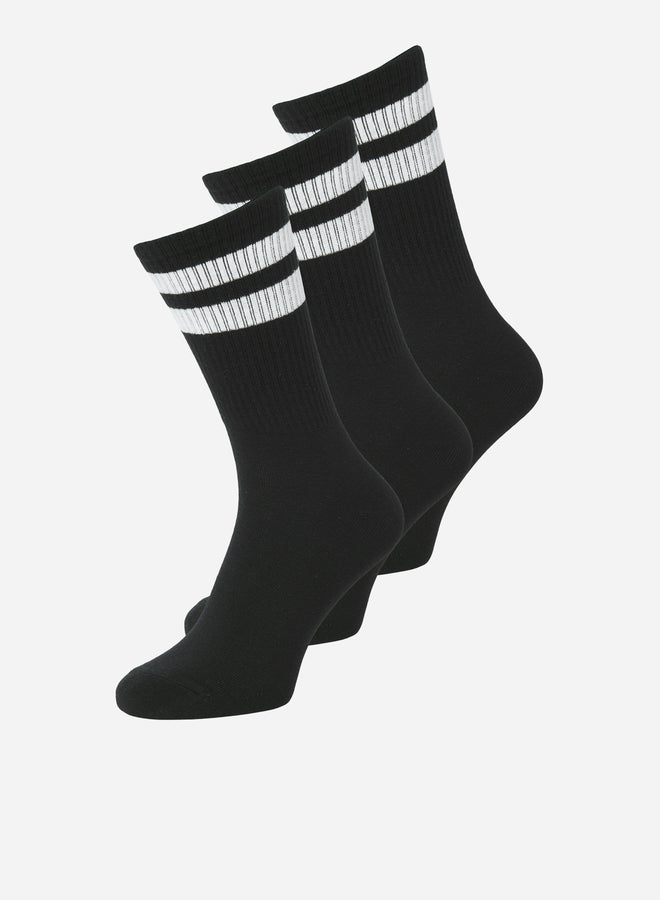 JACK & JONES Pack of 3 - Striped Tennis Socks  - Image 1