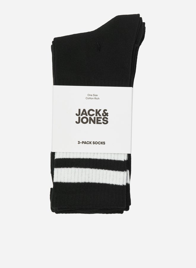 JACK & JONES Pack of 3 - Striped Tennis Socks  - Image 4