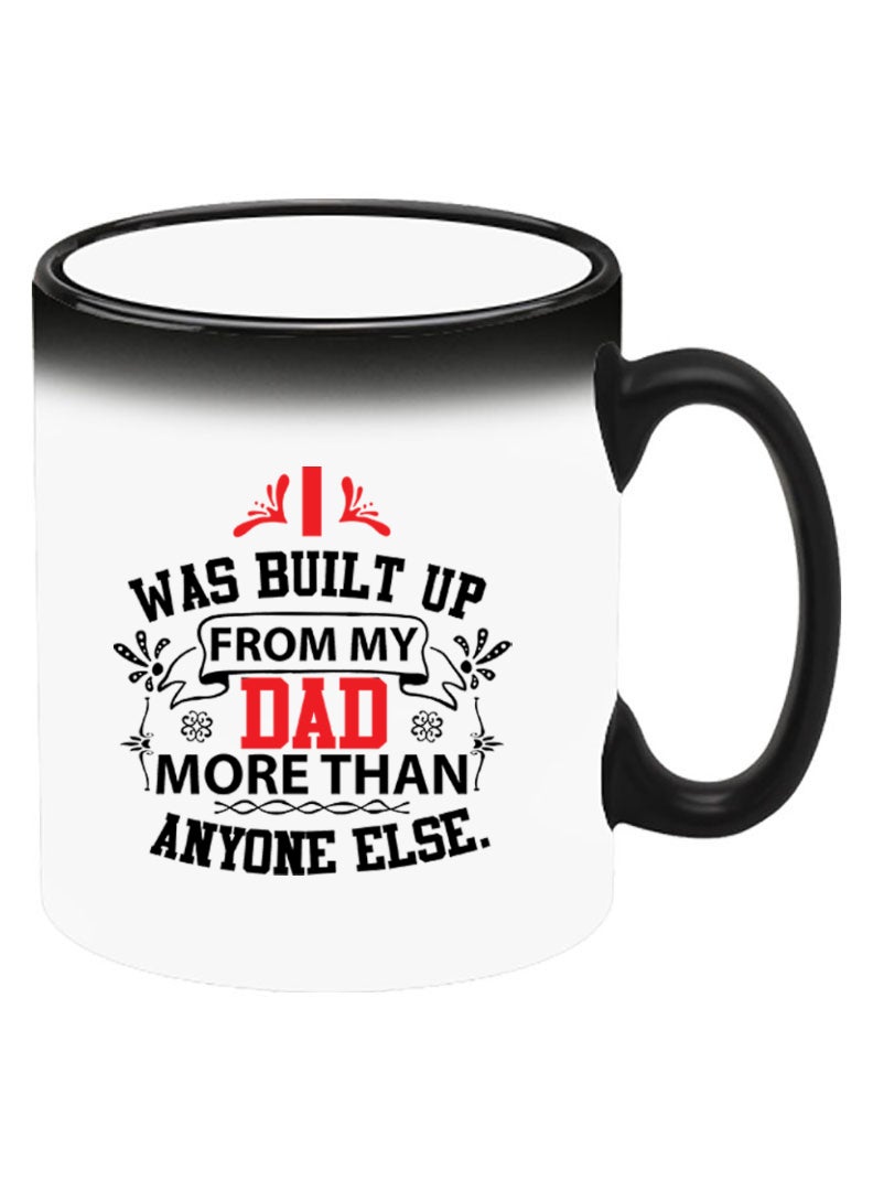 Theodor Color Changing Heat Sensitive Ceramic Mug, Image Revealed When HOT Liquid is Added! Dad more than anyone else black - Image 2