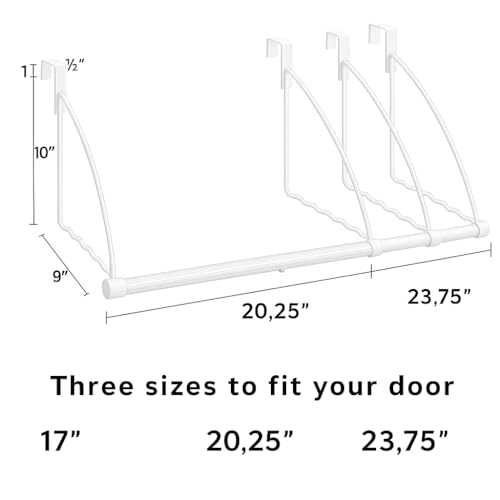 HOLDN’ STORAGE Over The Door Hanger - Door Rack Hangers for Clothes - Space Saving Designed for Bedroom & Bathroom - Ideal for Clothes & Towels - Drying Rack, White - Image 5
