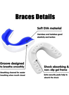 Bukela 2Pcs Mouth Guard, Adults and Youth Mouth Guards Sports Mouthguard, Professional Mouthpieces Braces EVA Double Colored for Boxing MMA Rugby Football Basketball Muay Judo Karate  - Image 2