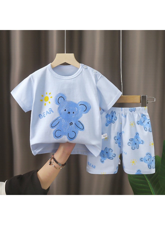 Kids Short Sleeve Set - New Summer Cotton Outfit for Boys and Girls